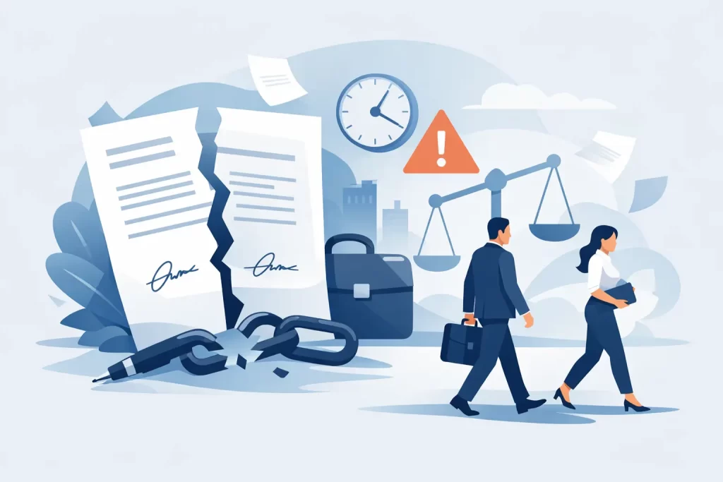 Când se reziliază un contract comercial