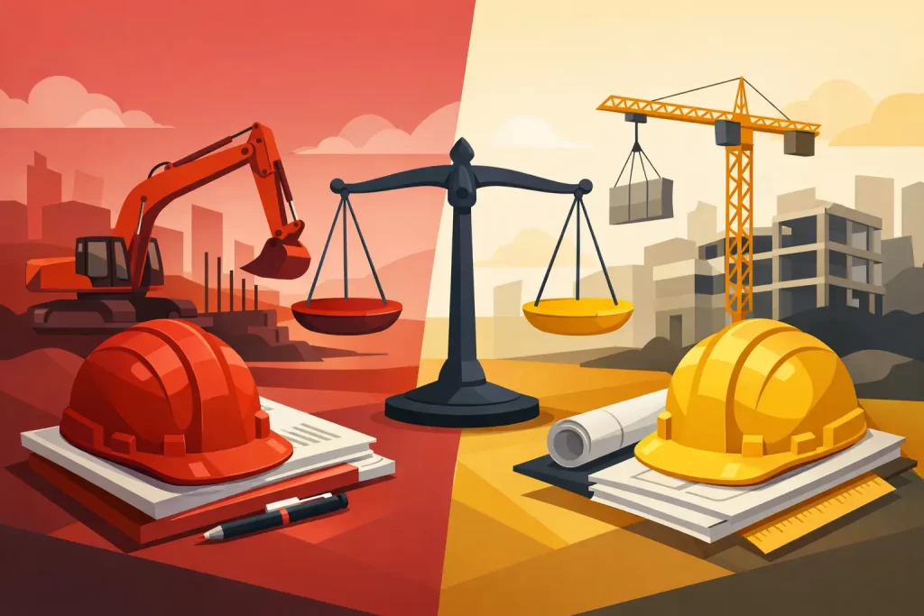 FIDIC roșu vs galben: ce alegi corect