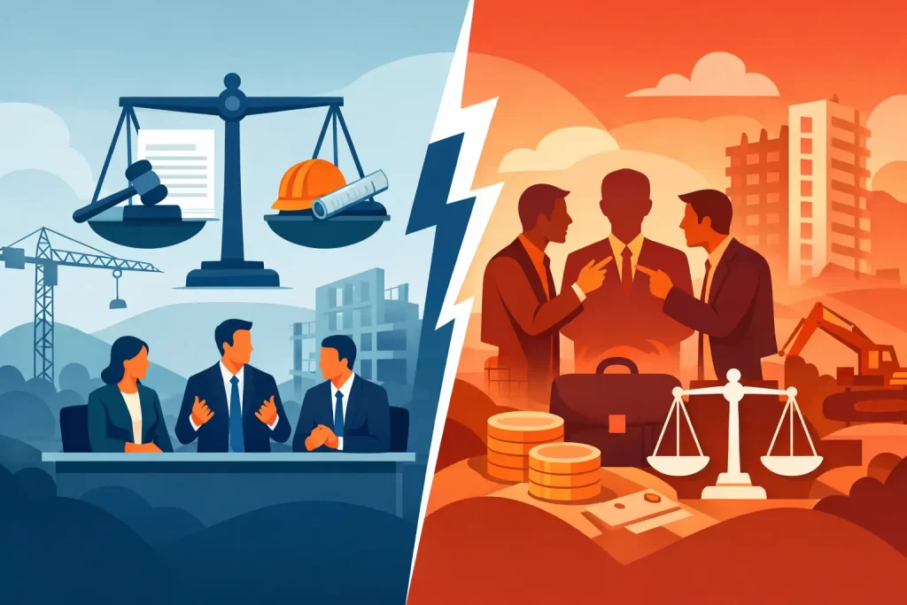 DAB versus arbitraj în construcții - ce alegi?